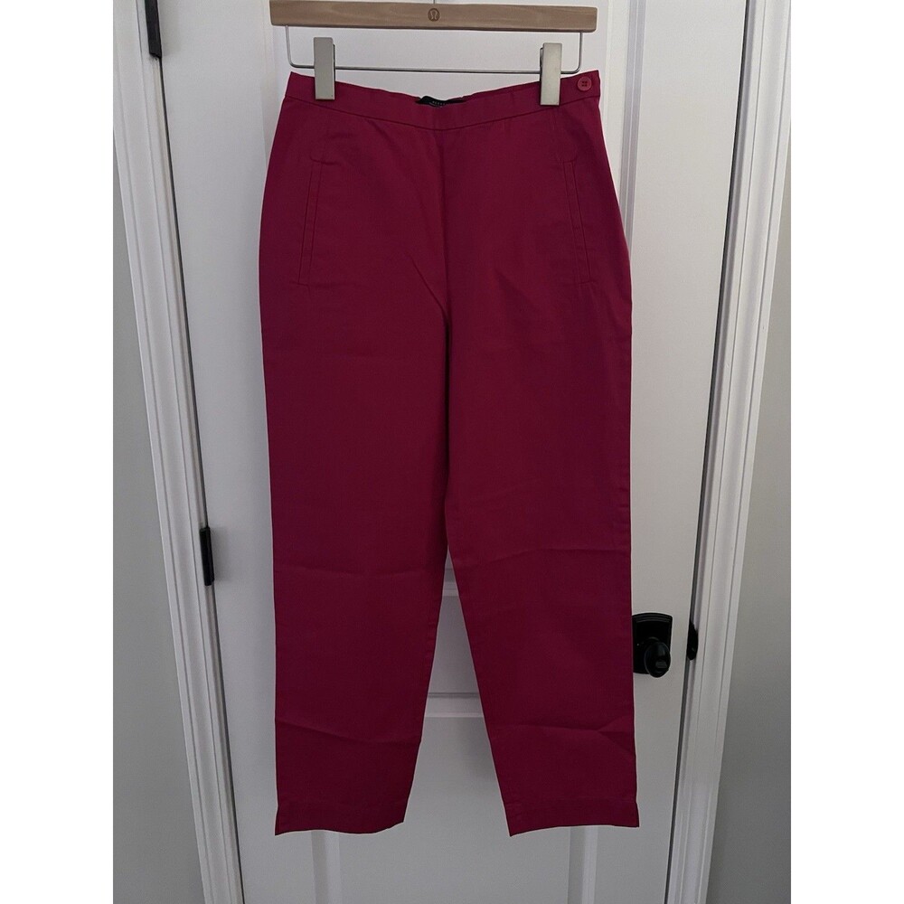 NWT MaxMara Weekend Pink Ankle Pants Size 8